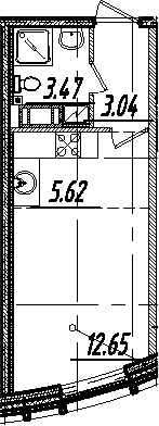 Студия 24 м<sup>2</sup> на 10 этаже Студия 24 м<sup>2</sup> на 10 этаже