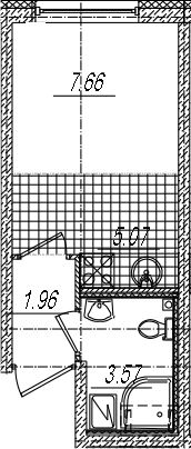 Студия 17 м<sup>2</sup> на 2 этаже Студия 17 м<sup>2</sup> на 2 этаже