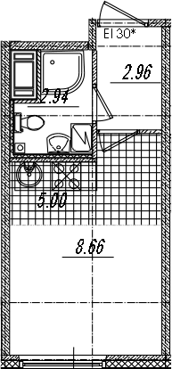 Студия 19 м<sup>2</sup> на 10 этаже Студия 19 м<sup>2</sup> на 10 этаже