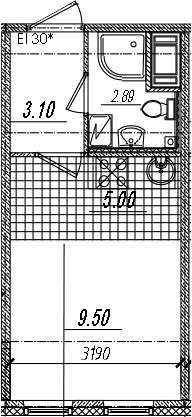 Студия 20 м<sup>2</sup> на 12 этаже Студия 20 м<sup>2</sup> на 12 этаже