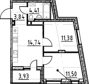 3-комнатная 49 м<sup>2</sup> на 3 этаже 3-комнатная 49 м<sup>2</sup> на 3 этаже