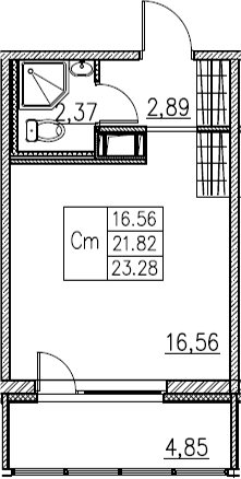Студия 26 м<sup>2</sup> на 3 этаже Студия 26 м<sup>2</sup> на 3 этаже