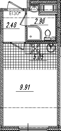 Студия 20 м<sup>2</sup> на 10 этаже Студия 20 м<sup>2</sup> на 10 этаже