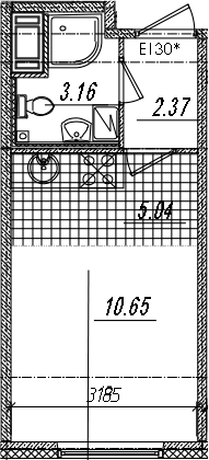 Студия 21 м<sup>2</sup> на 12 этаже Студия 21 м<sup>2</sup> на 12 этаже