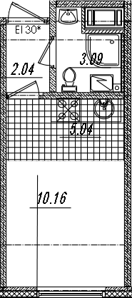 Студия 20 м<sup>2</sup> на 10 этаже Студия 20 м<sup>2</sup> на 10 этаже
