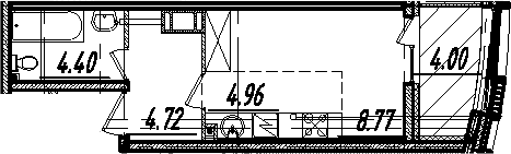 Студия 26 м<sup>2</sup> на 10 этаже Студия 26 м<sup>2</sup> на 10 этаже