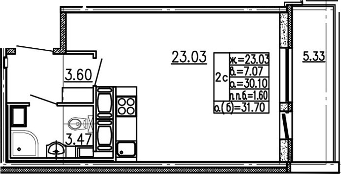 Студия 35 м<sup>2</sup> на 19 этаже Студия 35 м<sup>2</sup> на 19 этаже