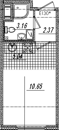 Студия 21 м<sup>2</sup> на 10 этаже Студия 21 м<sup>2</sup> на 10 этаже