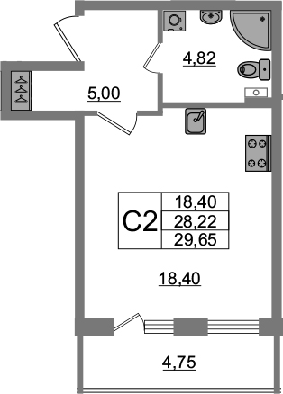 Студия 32 м<sup>2</sup> на 1 этаже Студия 32 м<sup>2</sup> на 1 этаже