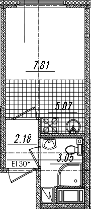 Студия 18 м<sup>2</sup> на 10 этаже Студия 18 м<sup>2</sup> на 10 этаже