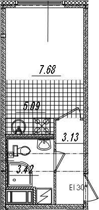 Студия 19 м<sup>2</sup> на 10 этаже Студия 19 м<sup>2</sup> на 10 этаже