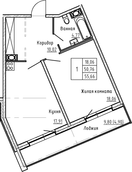 2-комнатная 60 м<sup>2</sup> на 3 этаже 2-комнатная 60 м<sup>2</sup> на 3 этаже