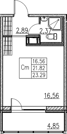 Студия 26 м<sup>2</sup> на 5 этаже Студия 26 м<sup>2</sup> на 5 этаже