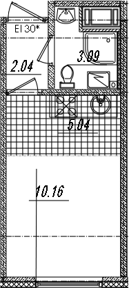Студия 20 м<sup>2</sup> на 8 этаже Студия 20 м<sup>2</sup> на 8 этаже