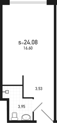 Студия 24 м<sup>2</sup> на 10 этаже Студия 24 м<sup>2</sup> на 10 этаже