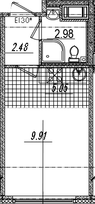 Студия 20 м<sup>2</sup> на 12 этаже Студия 20 м<sup>2</sup> на 12 этаже