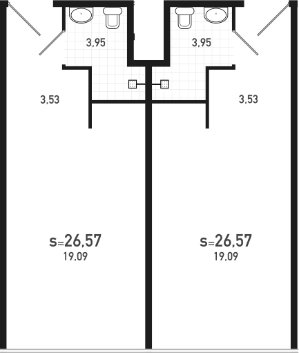 2-комнатная 53 м<sup>2</sup> на 10 этаже 2-комнатная 53 м<sup>2</sup> на 10 этаже