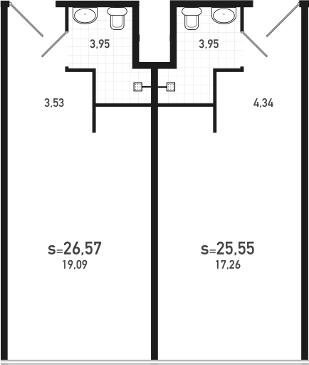 2-комнатная 52 м<sup>2</sup> на 11 этаже 2-комнатная 52 м<sup>2</sup> на 11 этаже