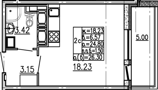 Студия 29 м<sup>2</sup> на 13 этаже Студия 29 м<sup>2</sup> на 13 этаже