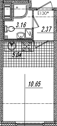 Студия 21 м<sup>2</sup> на 4 этаже Студия 21 м<sup>2</sup> на 4 этаже