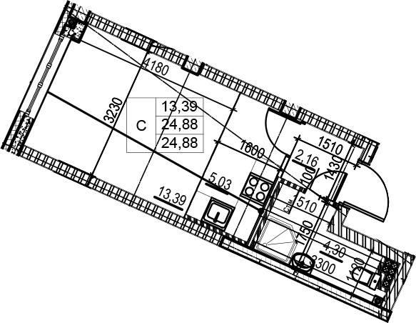 Студия 24 м<sup>2</sup> на 4 этаже Студия 24 м<sup>2</sup> на 4 этаже